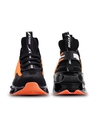 Shop Men's Black & Orange Spring Edge Alpha 1 Color Block High-Top Sneakers