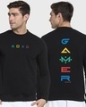 Shop Men's Black Gamer Typography Sweatshirt-Front