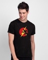 Shop Men's Black Runner Flash (FL) Graphic Printed T-shirt-Front
