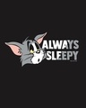 Shop Men's Black Sleepy Cat (TJL) Graphic Printed T-shirt-Full