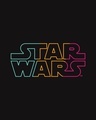 Shop Men's Black Star Wars Colorful (SWL) Typography T-shirt-Full