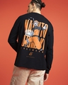 Shop Men's Black Uzumaki Naruto Graphic Printed Oversized T-shirt-Front