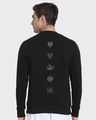 Shop Men's Black ValhallaTypography Sweatshirt-Design