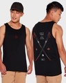 Shop Men's Black Warriors Graphic Printed Vest-Front