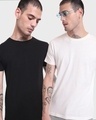 Shop Pack of 2 Men's Black & White T-shirt-Front