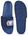 Shop Men Blue Black Panther Graphic Printed Velcro Sliders-Full