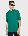 Shop Pack of 2 Men's Green & Auqa Sky Blue Oversized T-shirt-Design