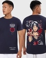 Shop Men's Blue Itachi Moment Graphic Printed T-shirt-Front