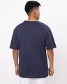 Shop Pack of 2 Men's Navy Blue Typography Oversized T-shirt