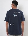 Shop Pack of 2 Men's Navy Blue Graphic Printed Oversized T-shirt
