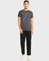 Shop Men's Grey Blue Vibes Graphic Printed T-shirt-Design