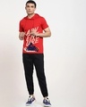Shop Men Bold Red Cotton Hoodie T-shirt-Design