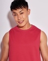 Shop Men's Red Boxy Fit Vest