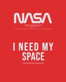 Shop Men's Red Spaced NASA Typography Vest