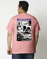 Shop Men's Pink Star Wars Graphic Printed Plus Size T-shirt-Design