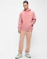 Shop Men's Pink Oversized Hoodie-Full