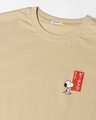 Shop Men' Brown Snoopy Jap Graphic Printed Oversized T-shirt