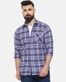 Shop Men Checks Stylish New Trends Spread Casual Shirt-Front