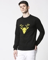 Shop Men Chest Printed Black Sweatshirt-Design