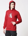 Shop Men Chest Printed ho ho Red Sweatshirt-Design