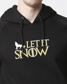 Shop Men Chest Printed Let it Snow Black Sweatshirt
