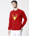 Shop Men Chest Printed Red Sweatshirt-Design