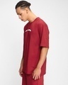 Shop Men's Red Back in Buisness Typography Oversized T-shirt-Design