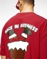 Shop Men's Red Back in Buisness Typography Oversized T-shirt