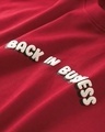 Shop Men's Red Back in Buisness Typography Oversized T-shirt