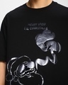 Shop Men's Black Merry High Metallic Graphic Printed Oversized T-shirt