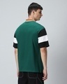 Shop Men's Green & White NB Side Domn Color Block Oversized T-shirt-Design