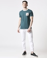 Shop Men Contrast Rib Printed Pocket Atlantic Deep T-Shirt