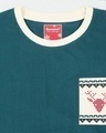 Shop Men Contrast Rib Printed Pocket Atlantic Deep T-Shirt