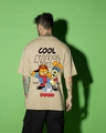 Shop Men's Brown Cool Kids Graphic Printed Oversized T-shirt-Front