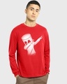 Shop Men's Red Dab Masmello Graphic Printed Oversized T-shirt-Front