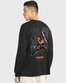 Shop Men's Black Deathstroke Graphic Printed Oversized T-shirt-Design