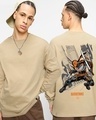 Shop Men's Brown Deathstroke Graphic Printed Oversized T-shirt-Front