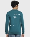 Shop Men's Blue Peace Not War Printed Sweatshirt-Design
