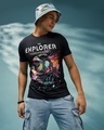 Shop Men's Black Explorer Graphic Printed T-shirt-Front