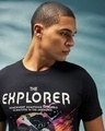 Shop Men's Black Explorer Graphic Printed T-shirt