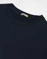 Shop Men's Navy Blue Eye On The Ball Typography Oversized T-shirt