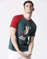 Shop Men Flock Printed Raglan Atlantic Deep T-shirt-Front