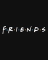 Shop Men's Black Friends Logo Typography Sweatshirt-Full