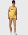 Shop Men's Yellow Game Over Minimal Typography Vest-Design