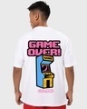Shop Men's White Game Over Graphic Printed Oversized T-shirt-Design