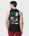 Shop Men's Black Gotham World Graphic Printed Oversized Vest-Design