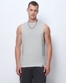 Shop Men's Grey Oversized Vest-Front