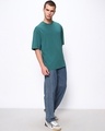 Shop Men Green Super Loose Fit T-shirt-Full