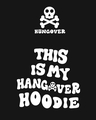 Shop Men's Black Hangover Typography Oversized Hoodie