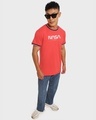 Shop Men's Red Spaced NASA Typography Varsity T-shirt-Full